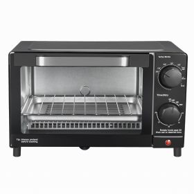 kit4 Slice Countertop Toaster Oven with 3 Settings, Includes Baking Rack and Pan, Black, New