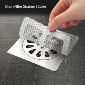48pcs Disposable Shower Drain Hair Collectors, Bathroom Tub and Sink Drain Strainer Covers, Floor Strainer Stickers, Bathroom Accessories (Option: 48pcs)
