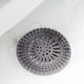 1pc Bathroom Hair Catcher, Debris Filter, Hair Filter, Easy To Install And Clean, For Bathroom Bathtub And Kitchen, Bathroom Accessories (Color: Grey)