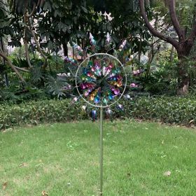 `30cm/11.81in Courtyard Garden Lawn Outdoor Decoration, Unique Wind Collector Magic Kinetic Energy Metal Windmill Spinner Solar Wind Catcher (Model: CX104)